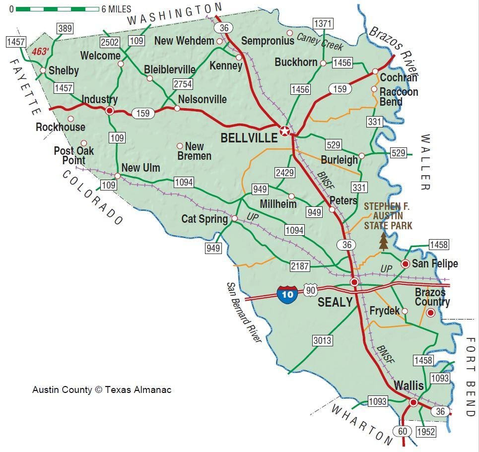 Austin county karte