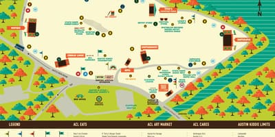 Karte Austin ACL festivāls