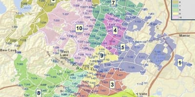 Austin Tx zonējuma karte